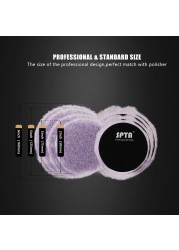 (Wholesale 2pcs and 5pcs) SPTA 3"/5"/6" Purple Lambs Wool Pad High Density Wool Polish Buffing Pad for Car Polishing