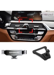 Car Mobile Phone Holder Air Vent Outlet Clip Holder GPS Gravity For BMW 5 Series 6GT 525i 530i 540i G30 G31 G32 G38 2018-2021