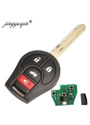 jingyuqin 3/4 Button 315MHz Remote Car Key For Nissan Keyless Entry 46 Chip Fob Transmitter CWTWB1U751 TWB1U761 H0561-C993A