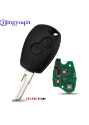 jingyuqin 2 Buttons Remote Key For Renault Duster Modus Clio 3 Twingo Dacia Logan Sandero Kangoo 433MHz PCF7947/7946/4A Chip