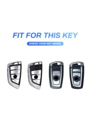 Carbon Fiber Car Remote Key Case Shell Cover Fob For BMW X3 X5 X6 F30 F34 E60 E90 F10 E34 E36 F20 G30 F15 F16 1 2 3 4 5 7 Series