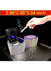 Bling Car Ashtray Portable Ashtray For Car Ashtray Ash Ashtray Car Ashtray With LED Light Indicator For Outdoor Car