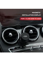 حامل هاتف مغناطيسي لمرسيدس بنز C-Class W205 2019 2020 ، لمرسيدس بنز C-Class C260 C200