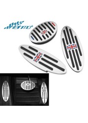 Foot Rest Pedal Sticker For Mini Cooper One + S R50 R53 R55 R56 R60 R61 F55 F56 F54 F60 Countryman Clubman Accessories 2/3pcs