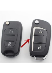 XIEAILI OEM Modified Flip Folding Remote Key Fob Shell Cover For Hyundai I30/IX35/Verna For Kia K5/Rio/Picanto/Ceed/sporage S153