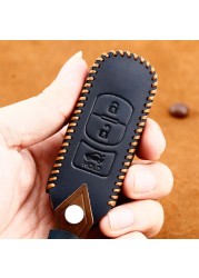 Remote Smart Car Key Case For Mazda 2 CX-5 Atenza Axela CX-7 CX-9 CX-3 CX-4 CX-8 MX5 M2 M3 M5 M6 GT Leather Keychain Cover Bag