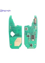 jingyuqin Remote ASK 433Mhz Pcf7941 With ID46 Chip For Fiat Punto Ducato Stilo Panda 2/3 Buttons Key Control