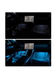 For Tesla Model 3 2019-2021 Ambient Light Mobile Phone App Central Control 24 Color LED Lights For IOS/Android