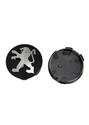 4pcs 60mm car styling accessories cargo wheel rim center dust-proof hub cap for Peugeot 206 308 307 207 208 3008 407 508 2008