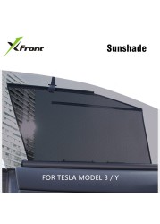 Side Window Sunshade For Tesla Model 3/Y Sunshade Car Curtain Heat Insulation Mesh Sun Visor Summer Protection Accessories