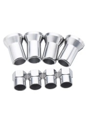 Auto 4pcs/set TR413 Chrome Car Truck Tire Wheel Tire Valve Stem Hex Caps Case w/ Sleeve Cover Left Right Front Rear