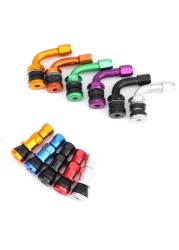 1PC Alloy Rubber Straight Valve/Curve Tubeless Tire Valve Bicycle Auto Parts Tire Valve Accessories 5 Colors