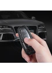 Carbon Fiber Key Case Cover For Audi A1 A3 8P 8V 8L A4 A4L B6 B7 B8 A5 8T A6 C5 C6 C7 A7 4G A8 4E D3 D4 8N 8J Q5 Q7 TT S3 4 6 8