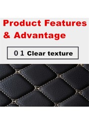 SJ 6 Colors Waterproof Car Trunk Mat Boot Tray Liner Rear Cargo Panel Fit For Infiniti QX30 2017-YEAR