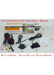 Universal Rear View Camera With Parking Sensor For Car Safety Parking Fetching System Radar Sensor 170 Wide View Angle Lens