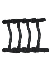 4pcs Non-slip Soft Steering Roll Bar Knob Adjustable Strap Easy to Install Car Interior Heavy Duty Practical for Jeep BJ40