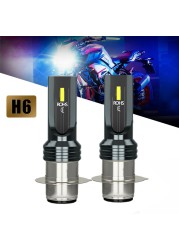 2pcs Universal 6000K White LED Headlights Kit H6 H6M For Yamaha Banshee 350 1987-2006 Exterior Parts Car Accessories