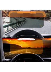 Car Anti Glare Sun Visor 2 in 1 Universal Sunshade Night Vision Anti Dazzle Windshield Driving Visor Clip On Sun Visor Extender