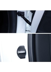 1 Set ABS Protective Cap Accessories Durable Replacement Easy Install Portable Anti-scratch Door Lock Cover For Tesla Model 3