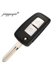 jingyuqin 2/3 BTN Remote Car Key Shell For Nissan Qashqai Sunny NV200 J11 Pulsar C13 Juke X-Trail T32 Micra Auto Flip Key NSN14