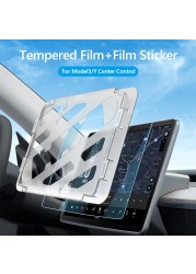 Tempered Glass Screen Protector For Tesla Model 3 Y Navigation Touch Screen Protector Anti Blue Light Protective Film Car Accessories