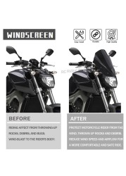 Motorcycle Windshield Gin-brise For Yamaha MT-09 FZ-09 2013 2014 2015 2016 MT FZ 09 Wind Screen Deflector Visor With Bracket