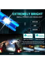 Plug and Play 8W 850lm H7 LED Motorcycle Headlight Scooter Motorcycle Headlamp Light Bulb Accessories 6000K White 12V