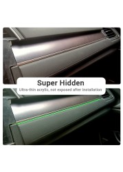 RGB Car Interior Lights For Toyota Honda Civic Subaru Mazda Mitsubishi Suzuki Acrylic Strips APP Auto Decorative Ambient Lights