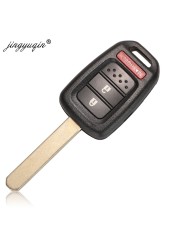 jingyuqin 2/3/4 Buttons Remote Key Shell For Honda Accord CR-V Fit XRV Vesel City Jazz Civic HRV FRV Remote Key Fob Case