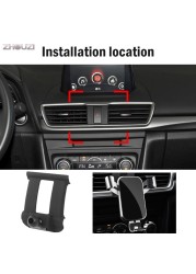 Car Mobile Phone Holder For Mazda 3 Axela 2014 2015 2016 2017 2018 GPS Gravity Mounts Holder Navigation Bracket Car Accessories