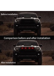 Car Accessories Front Grille LED Light For Off-road Pickup SUV Explosion Flashing Lights Warning Daytime Running Control By Phone App