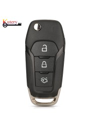 kuray folding car key shell for Ford Focus Fusion Explorer Ranger F150 F250 F350 KA Fiesta Mondeo 2/3/4 buttons with blade HU101