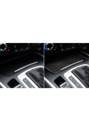 For Audi A4 B8 A5 Q5 Interior Accessories Carbon Fiber Car Center Control Gear B36B