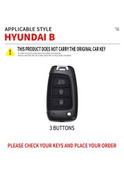 Car Key Case For Hyundai Elantra Solaris Tucson i30 i35 i40 KONA Genesis Santa Fe Azera Zinc Alloy Car Key Case Cover