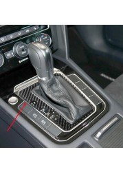Carbon Fiber Car Interior Molding Decoration Sticker for Volkswagen VW Magotan Wharton Gear Shift Panel Cover Trim Accessories
