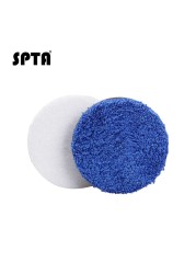 (Single Sale) SPTA 3/4/5/7 Inch Microfiber Polishing Pad Remove Buffer Wax Pads Replacement Buffing Pads for DA/RO Polisher