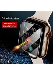 iWatch Screen Protector for Apple Watch Series 3 4 5 6 SE 38mm 40mm 42mm 44mm No Glass Protective Film for Apple Watch 7 41 45mm