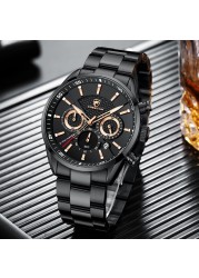 Cheetah New Watch Top Brand Casual Sports Chronograph Watches Men Stainless Steel Wristwatch Large Dial Waterproof Quartz Watch