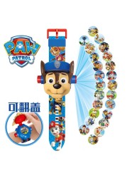 Cartoon Paw Patrol Projection Digital Watch Kids Time Intelligence Develop Learning Anime Figure Patrola Canina Children's Toy Gift