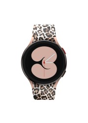 Leopard Print Bands Compatible for Samsung Galaxy Watch 4 Classic 46mm/42mm Watch 4 44mm 40mm Women Men Leopard Style Band