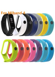 Sport Silicone Women Men Fashion MI Band 4 Strap For Xiaomi Miband 4 Watch Band Free Flim Screen Protector