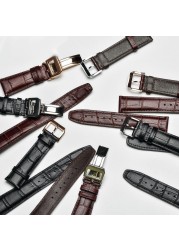 Leather strap 22mm men waterproof suitable for IWC Portuguese watch strap 7 leather strap Portuguese pilot strap bracelet brown