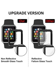 2pcs Tempered Glass Screen Protector For iwatch Apple Watch Series 5 4 3 2 1 44mm 40mm 42mm 38mm 38 40 42 44mm Protection Film