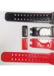 GX56 Black Silicone Watchband Rubber Watch Bezel Sports Waterproof Watch Strap GX56BB GXW-56 Watch Band Bezel With Tools