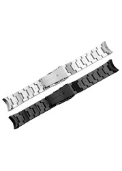 PEIYI 22mm stainless steel watch strap silver strap deployment buckle replacement metal strap for EF-550 series men's watch