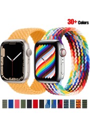 Braided Solo Loop Ring for Apple Watch Iwatch Serie 7 6 5 4 3 2 1 SE 40 41mm 42mm 44mm 45mm Applewatch Strap Bracelet Watchbands