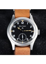 Baltany Dirty Dozen Watch Men 36mm Bubble Sapphire Sea Gull ST1701 Swiss Lumi Automatic Mechanical Vintage Military Wristwatches