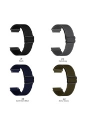 Nylon Solo Loop Strap For Huawei Watch 3 / Watch 3 Pro / GT3 46mm 42mm Band Elastic Fabric For Huawei Watch 3 GT2 Pro Watches