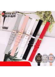 Genuine leather strap for Swarovski 5158517/5158544/5158972 watches accessories fashion bracelet 12mm small size female watch strap