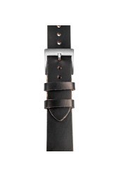 Horween US Chromexcel Black Leather Watch Strap Soft Wrap Handmade Leather Straps 18mm 20mm 22mm